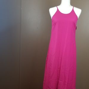 waterfall sleeve less dress.